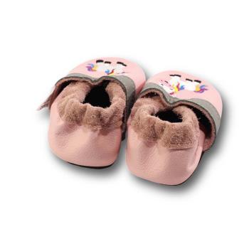Krabbelschuhe Einhorn rosa